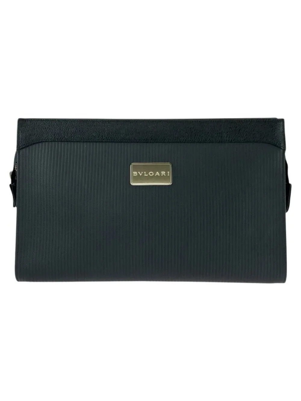 Bvlgari Millerige Black Silver Clutch Secondbag